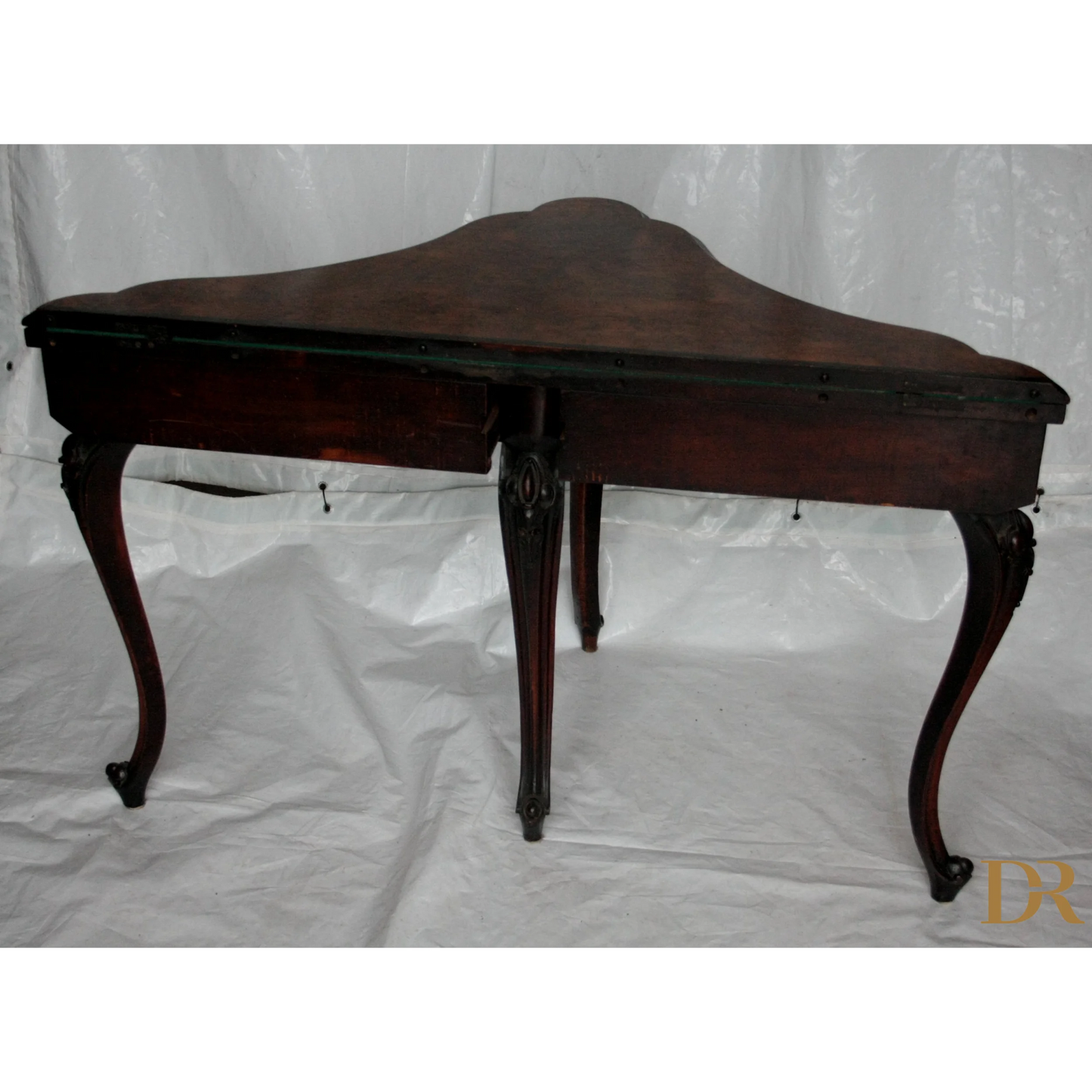 Antique mahogany corner table for gioco inglese, XVI secolo, console tavolo di pregio