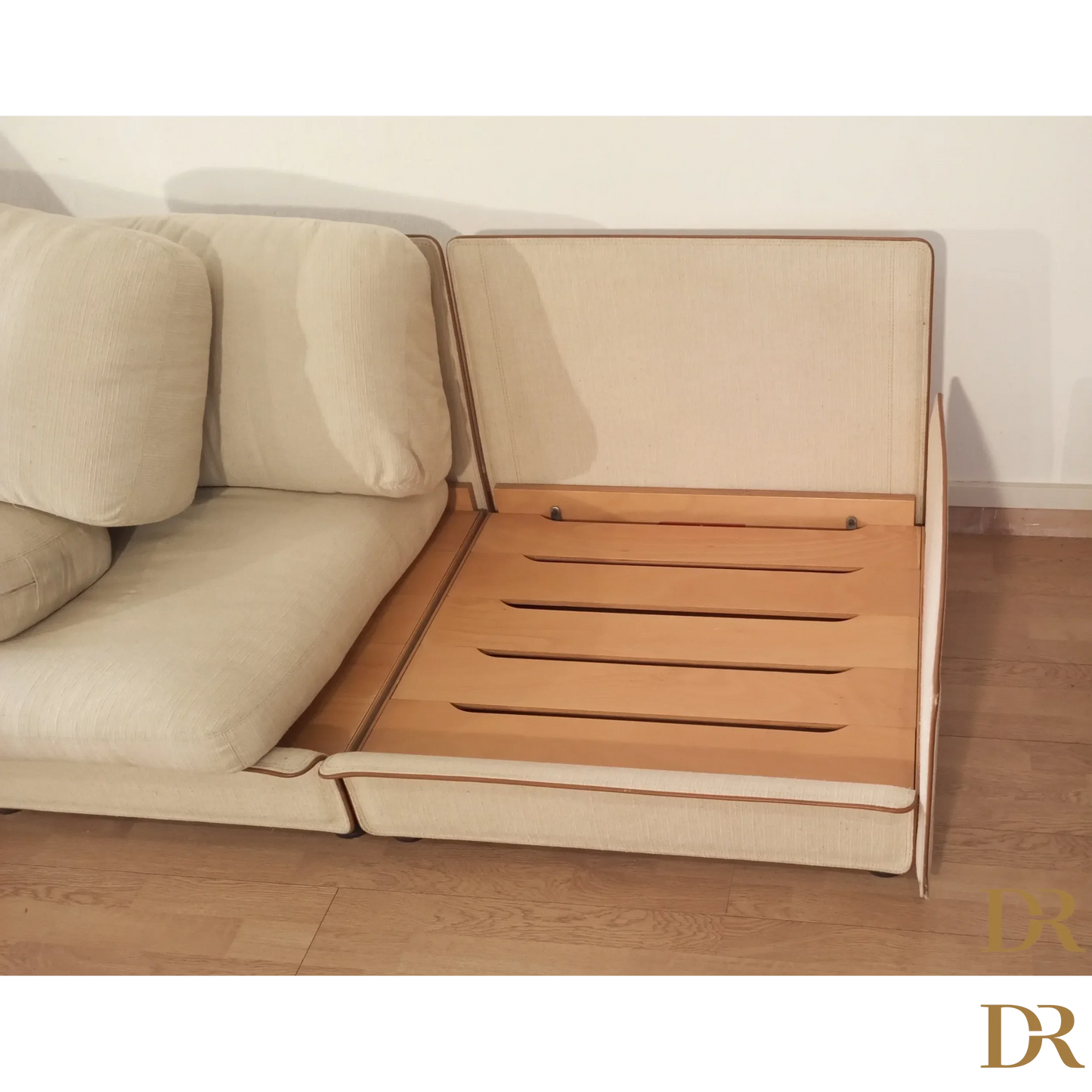 Divano modulare di Riccardo Arbizzoni con base in legno, modello Redifiori Set
