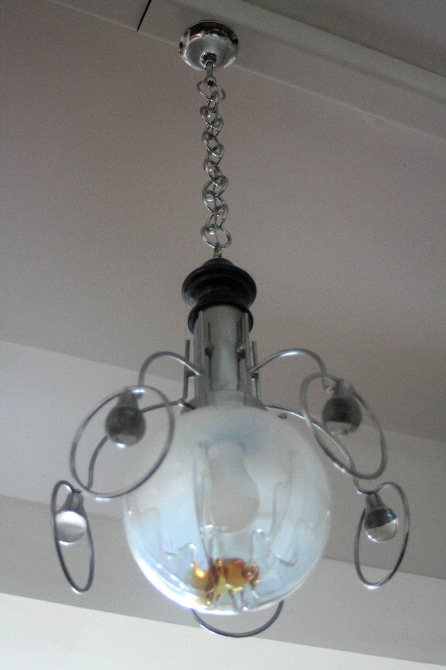 Lampadario vintage Mazzega anni 70 con piacere globi in vetro per un tocco rétro