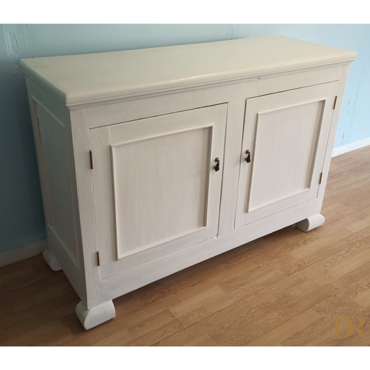 Madia Credenza Dispensa Design Provenzale Shabby Chic Vintage in bianco avorio