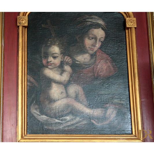 Tela raffigurante Madonna e Bambino, Italia Settentrionale, epoca ultimi decenni