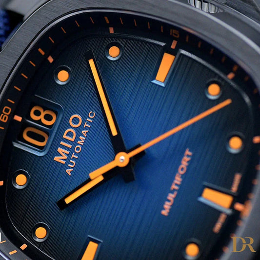 Mido orologio Multifort TV Big Date 39x40mm blu automatico acciaio finitura PVD nero M049.526.37.041.00