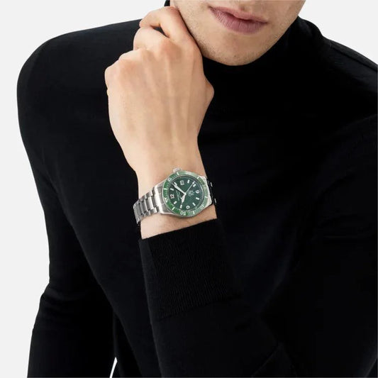 Montblanc orologio 1858 Ice Sea Automatic Date 41mm verde automatico acciaio 129373