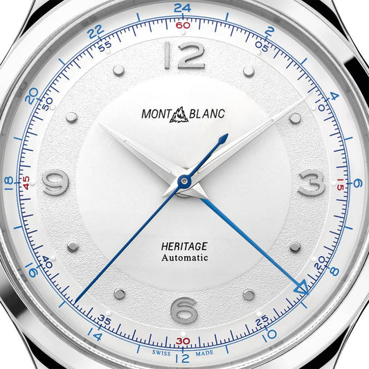 Montblanc orologio uomo Heritage GMT 40mm automatico acciaio 119949