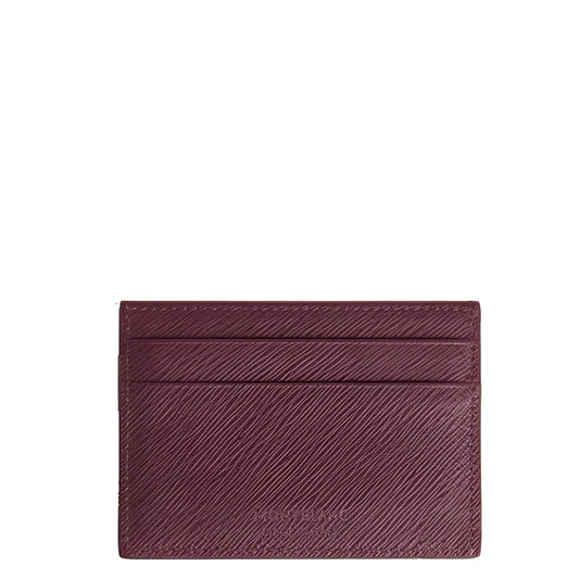 Montblanc porta carte multi lime in pelle stampa saffiano bordeaux con superficie leggermente goffrata e cuciture sottili
