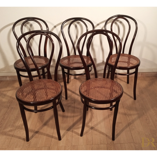 Set di Sedie in stile Thonet Drava con seduta in canna