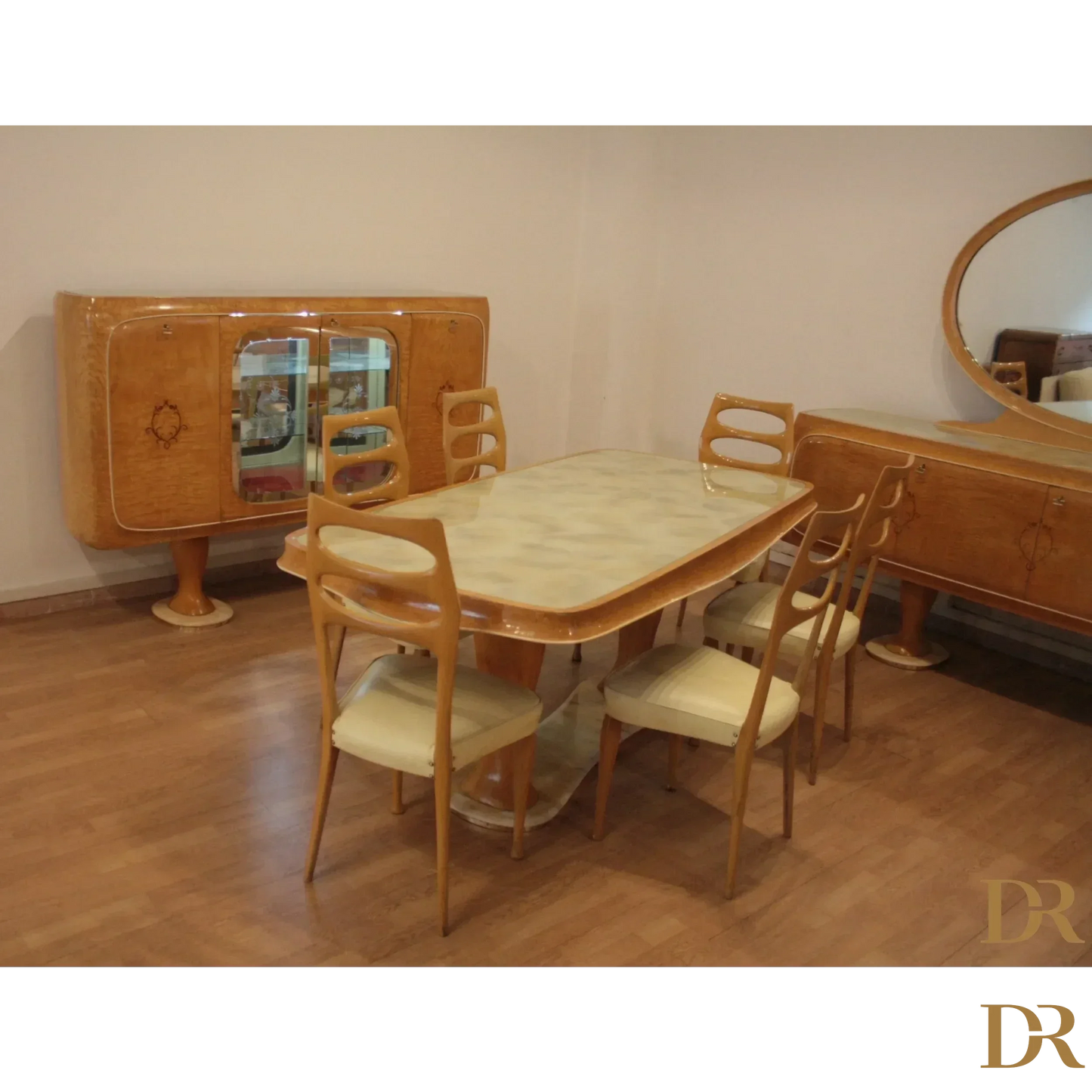 Tavolo da pranzo mid-century moderno vittorio dassi da Dario Raia Antiquariato