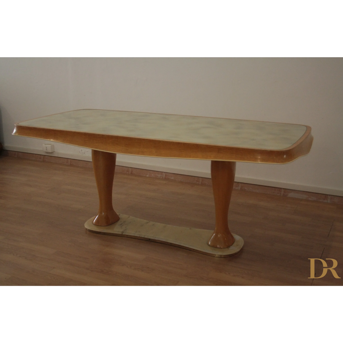 Tavolo da pranzo Mid-Century Moderno di Vittorio Dassi con gambe curve, Dario Raia Antiquariato