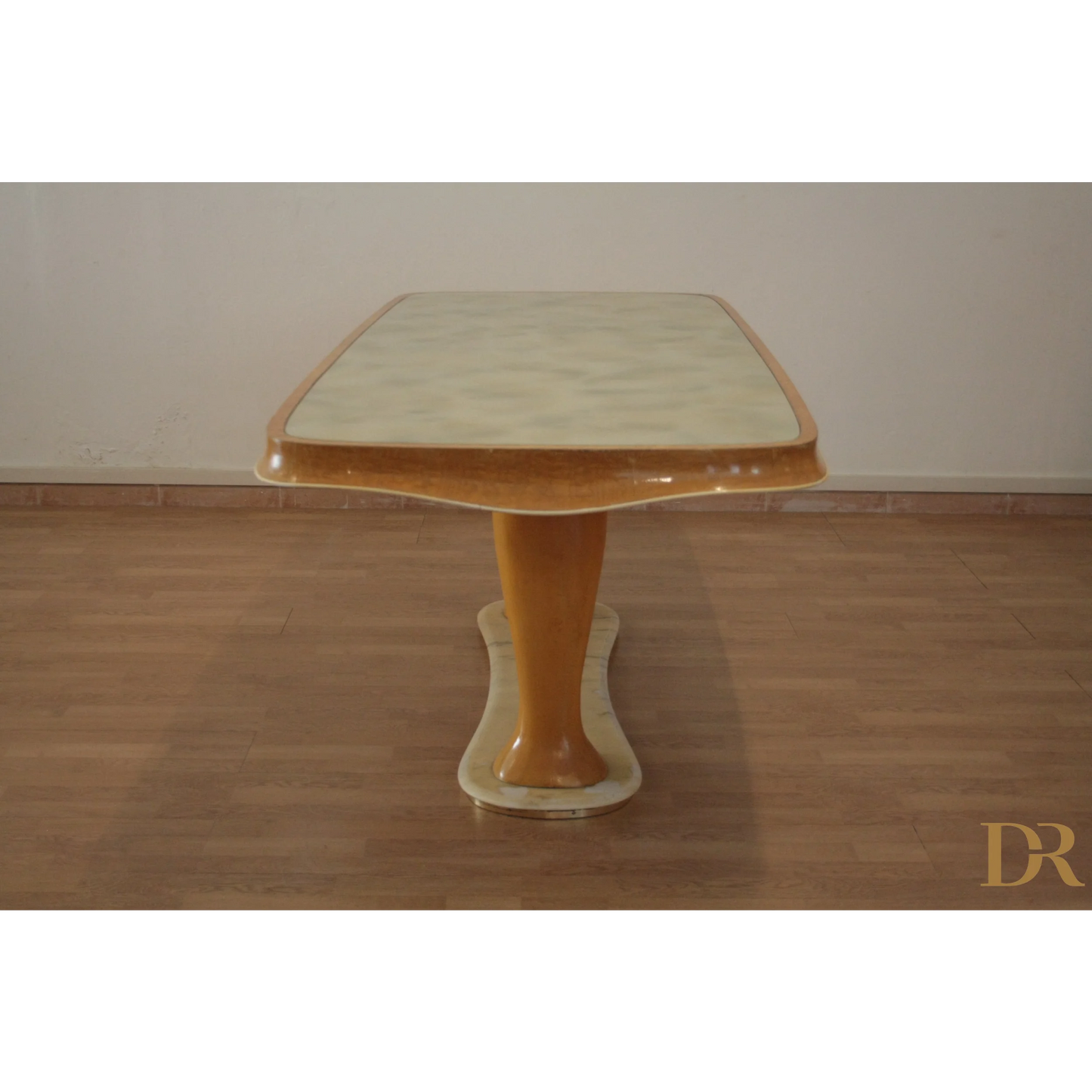 Tavolo da pranzo Mid-Century Moderno Vittorio Dassi con basamento a pedana presso Dario Raia Antiquariato