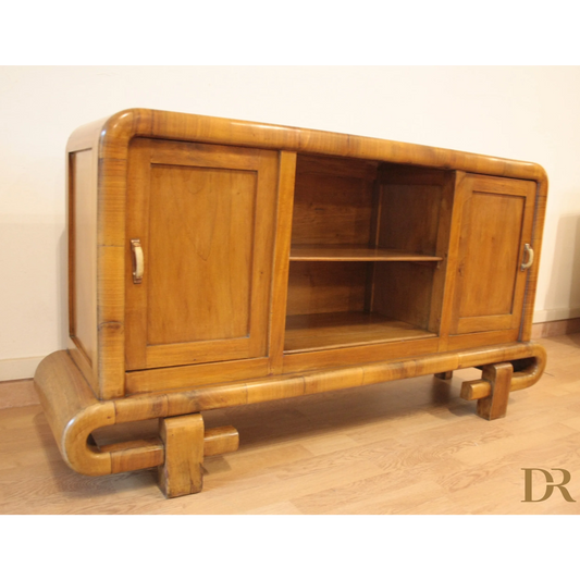 Armadio in noce stile Art Decò vintage anni 50, antiquariato modernariato Italia