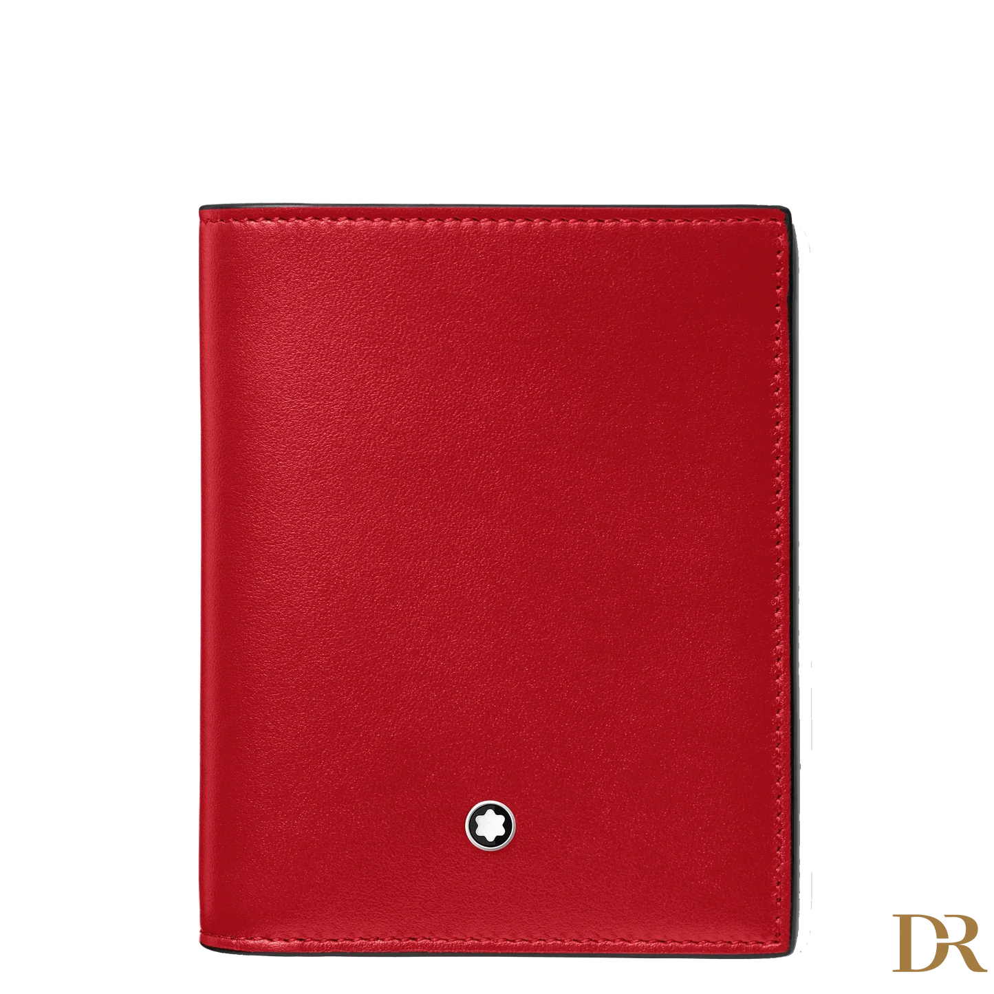 Montblanc portafoglio compatto Meisterstück 6 scomparti nero/rosso 129679