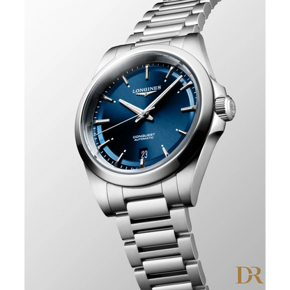 Longines orologio Conquest 38mm blu automatico acciaio L3.720.4.92.6