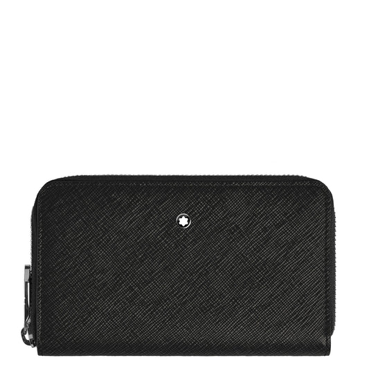 Montblanc portafoglio 12 scomparti con cerniera medio Sartorial nero 220361