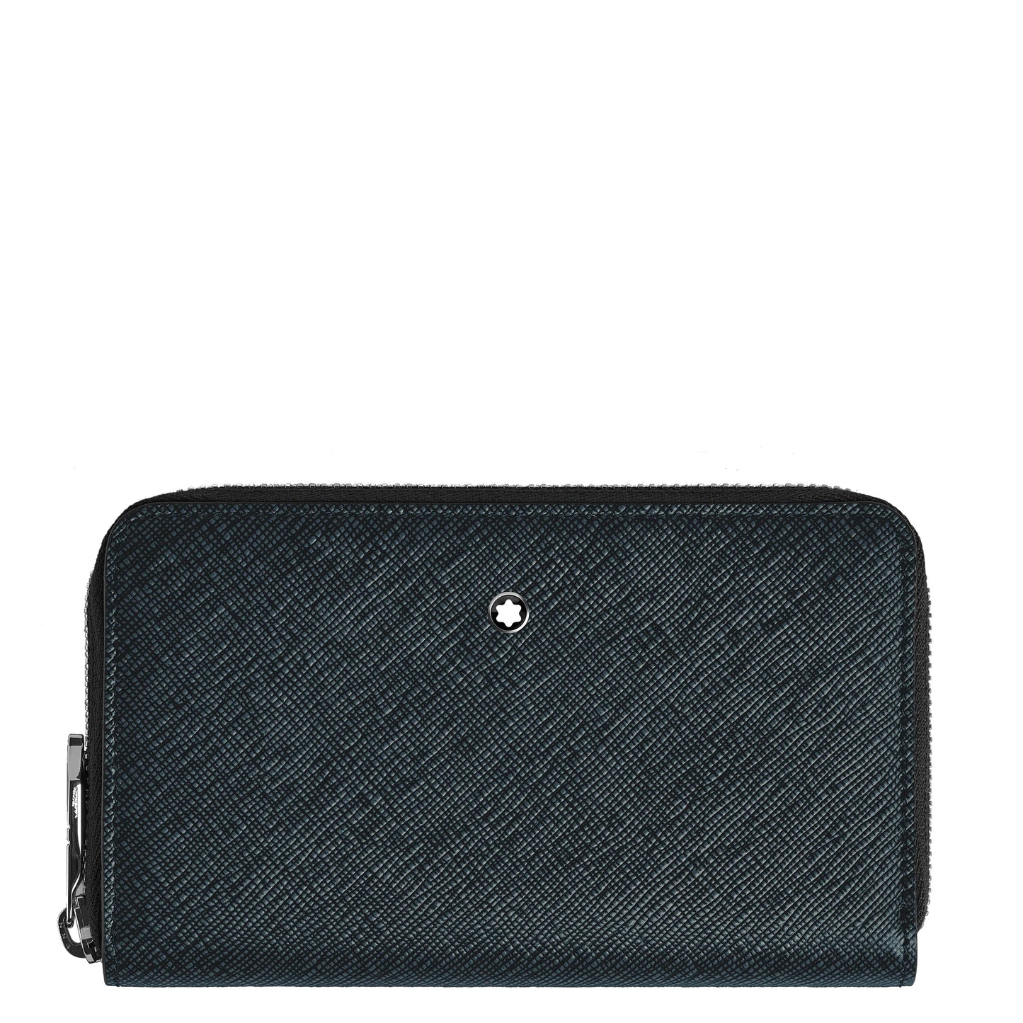 万宝龙 Sartorial tweed 蓝色 中号 拉链钱包 12格 220362