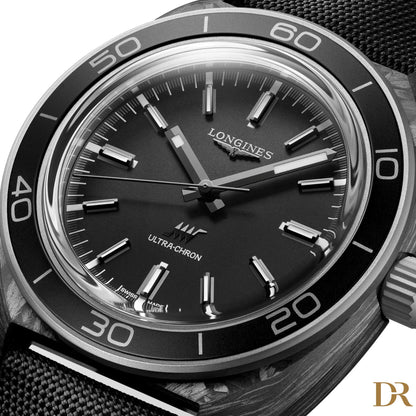 Longines orologio Ultra‑Chron Carbon 43mm antracite automatico titanio e carbonio L2.839.4.52.2