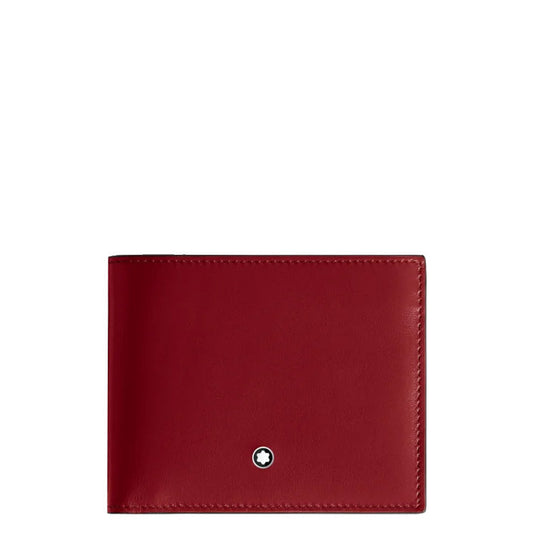 Montblanc portafoglio 6 scomparti Meisterstück ruggine scuro 198805