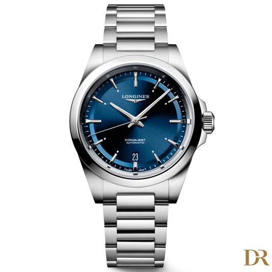 Longines orologio Conquest 38mm blu automatico acciaio L3.720.4.92.6
