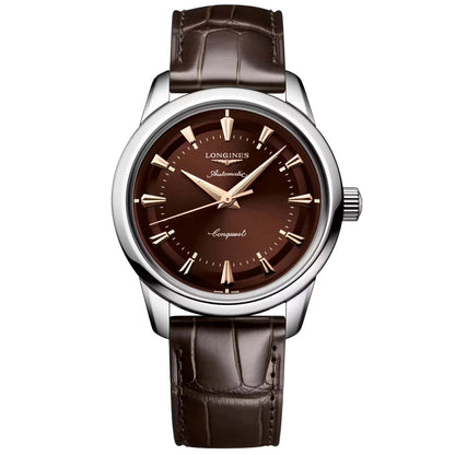 Longines Heritage 38mm Brown Steel Automatic Watch L1.649.4.62.2