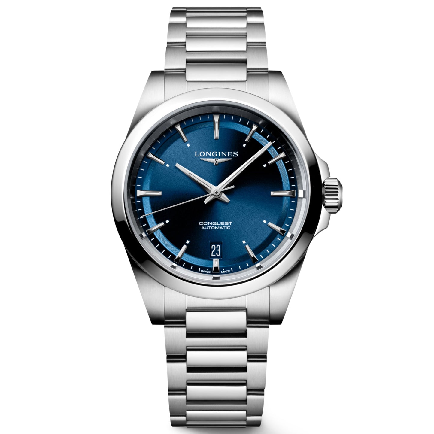 Longines Conquest 38mm Blauw Automatisch Stalen Horloge L3.720.4.92.6