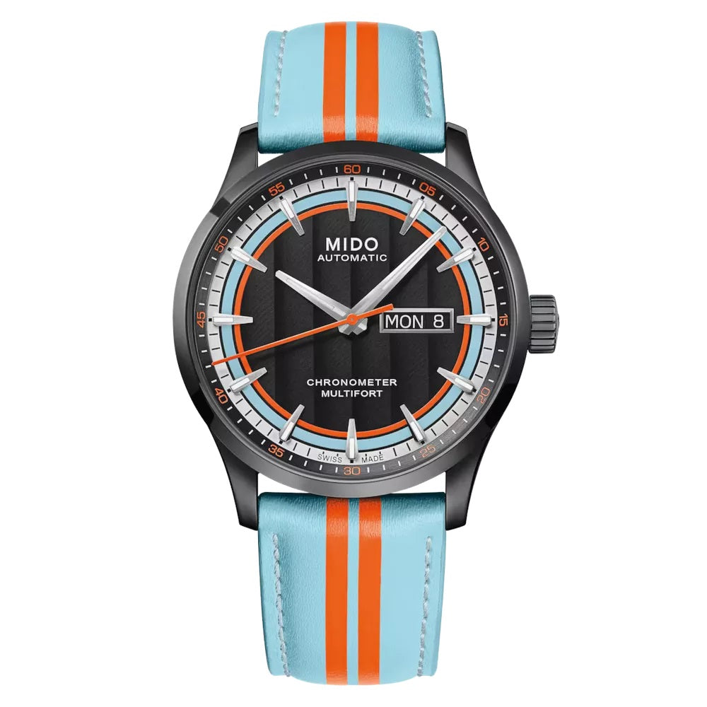 Mido Multifort 计时码表 1 Racer 42毫米 黑色 自动 不锈钢 PVD黑色处理 M038.431.36.051.00