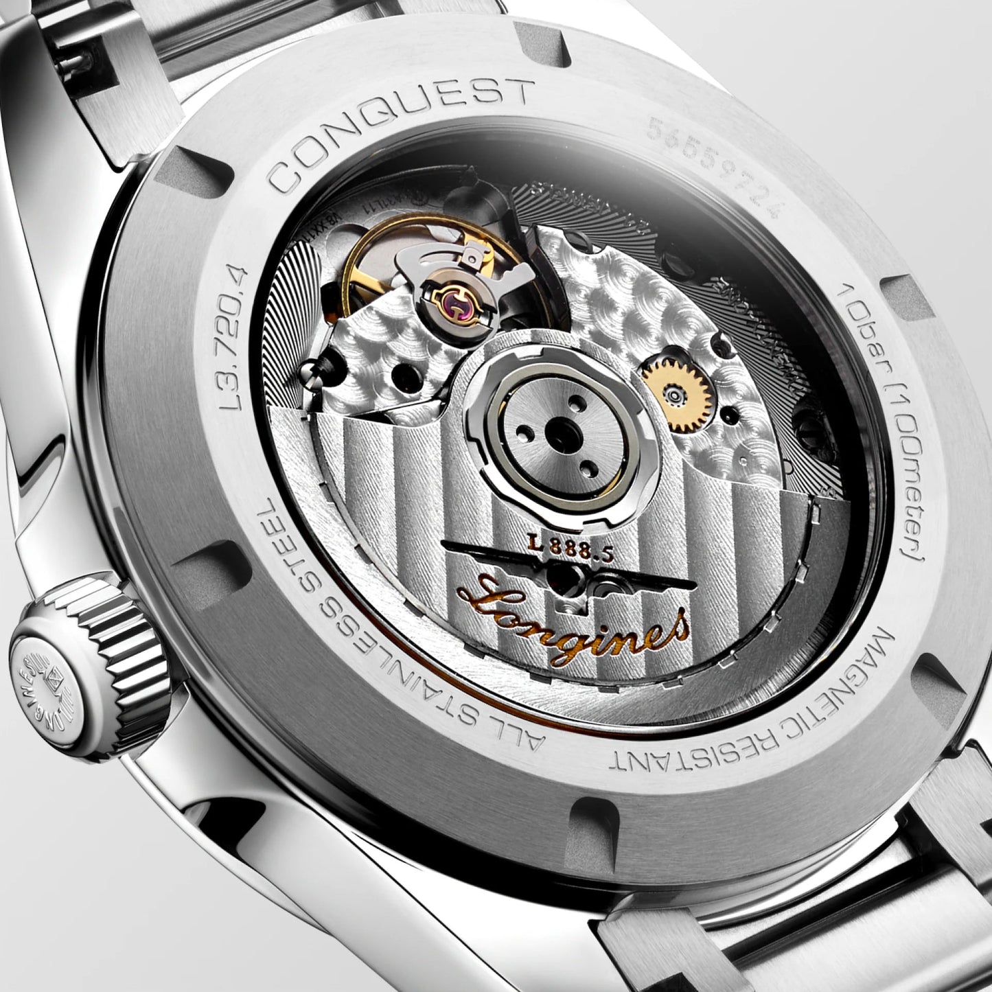 Longines orologio Conquest 38mm argento automatico acciaio L3.720.4.72.6