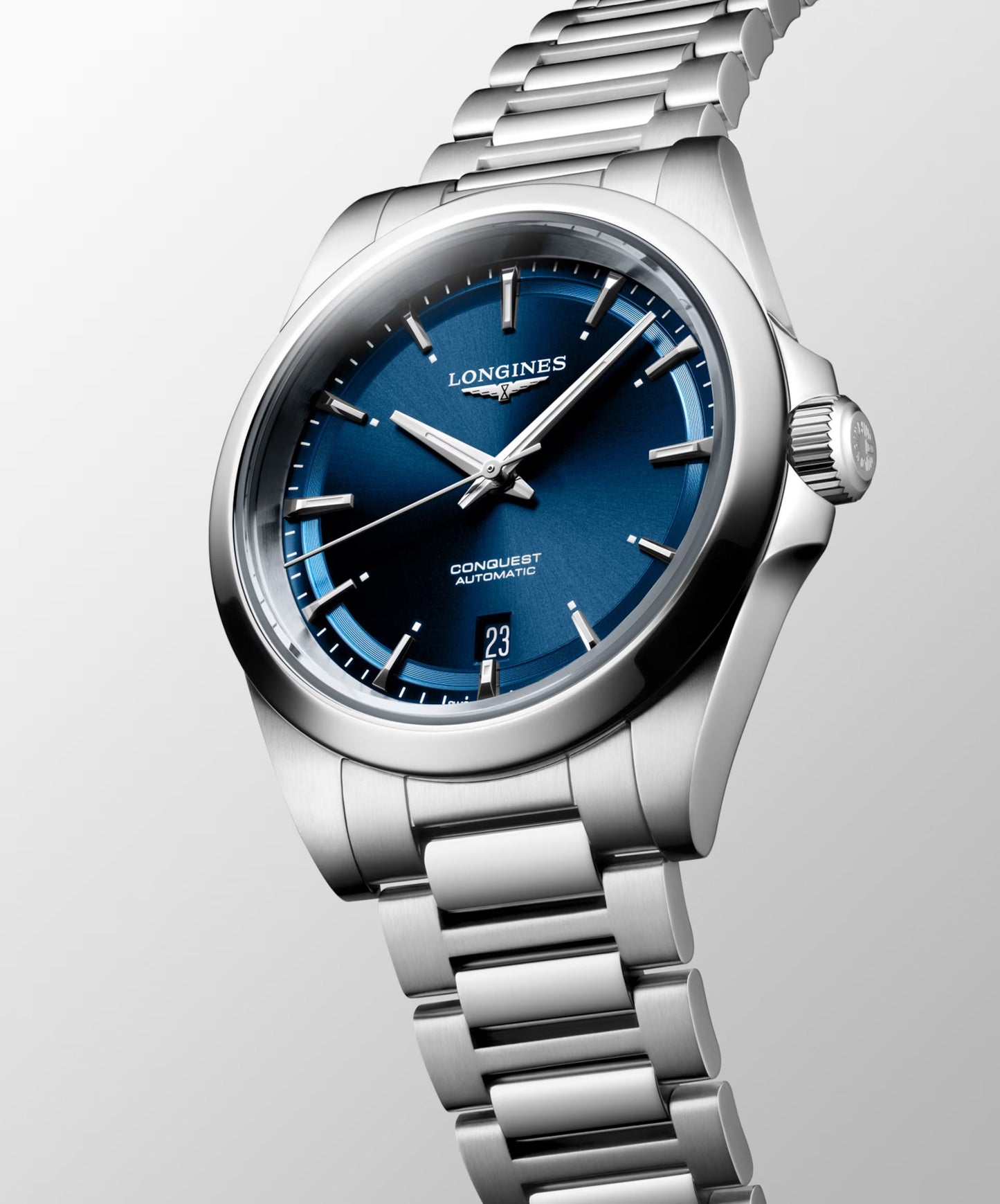 Longines Conquest 38mm Blauw Automatisch Stalen Horloge L3.720.4.92.6