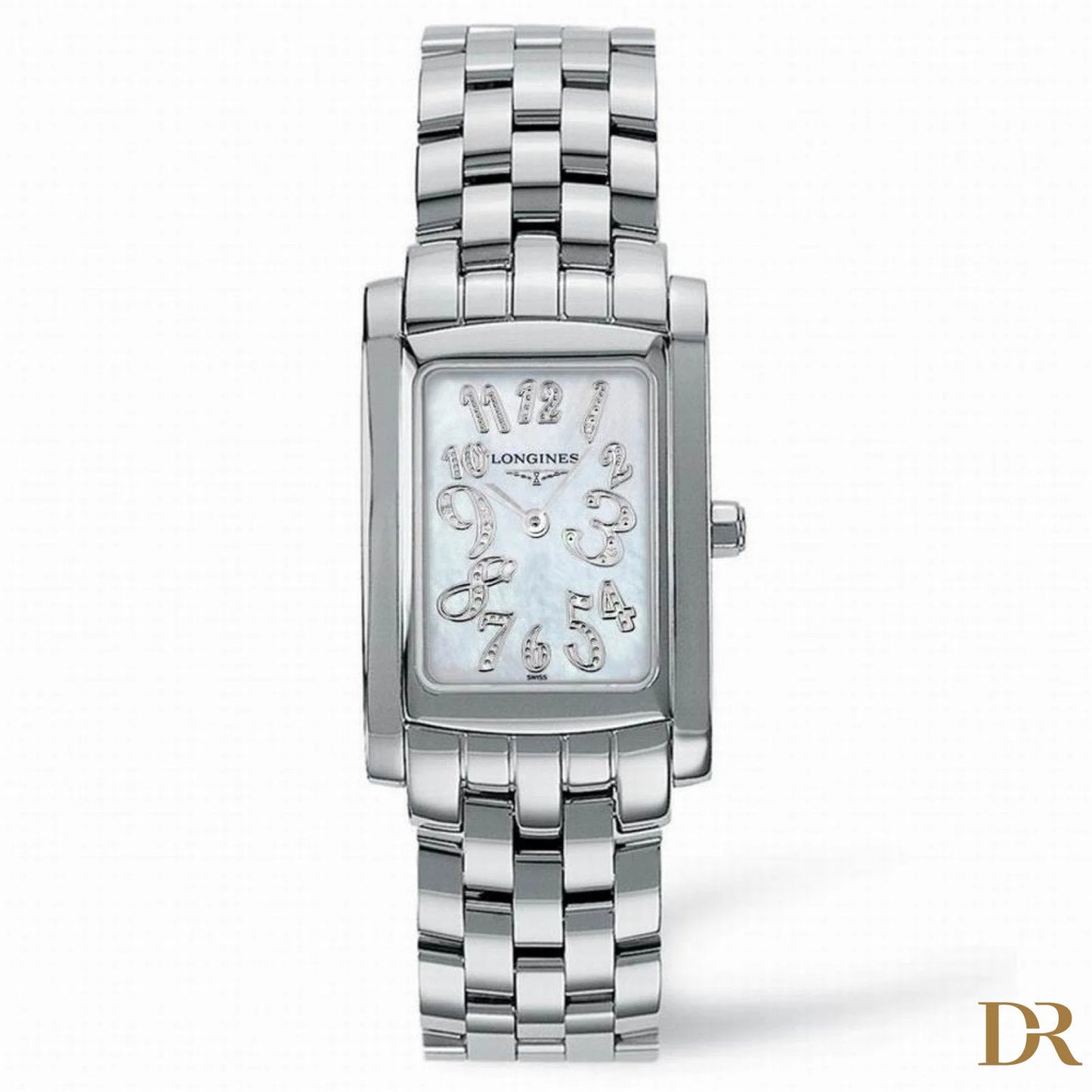Longines orologio DolceVita 22,40x26,85mm madreperla diamanti quarzo acciaio L5.502.4.07.6