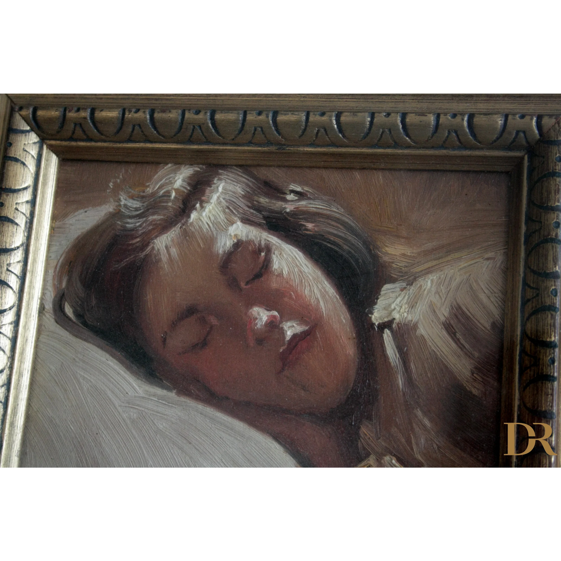 Opera di Francesco Galante Bambina Dormiente, ritratto di una donna addormentata