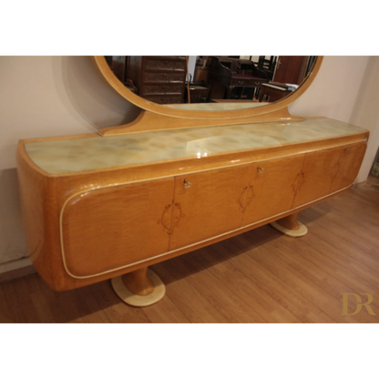 Specchio con vanità Art Deco vittorio dassi pranzo mid-century moderna Dario Raia Antiquariato