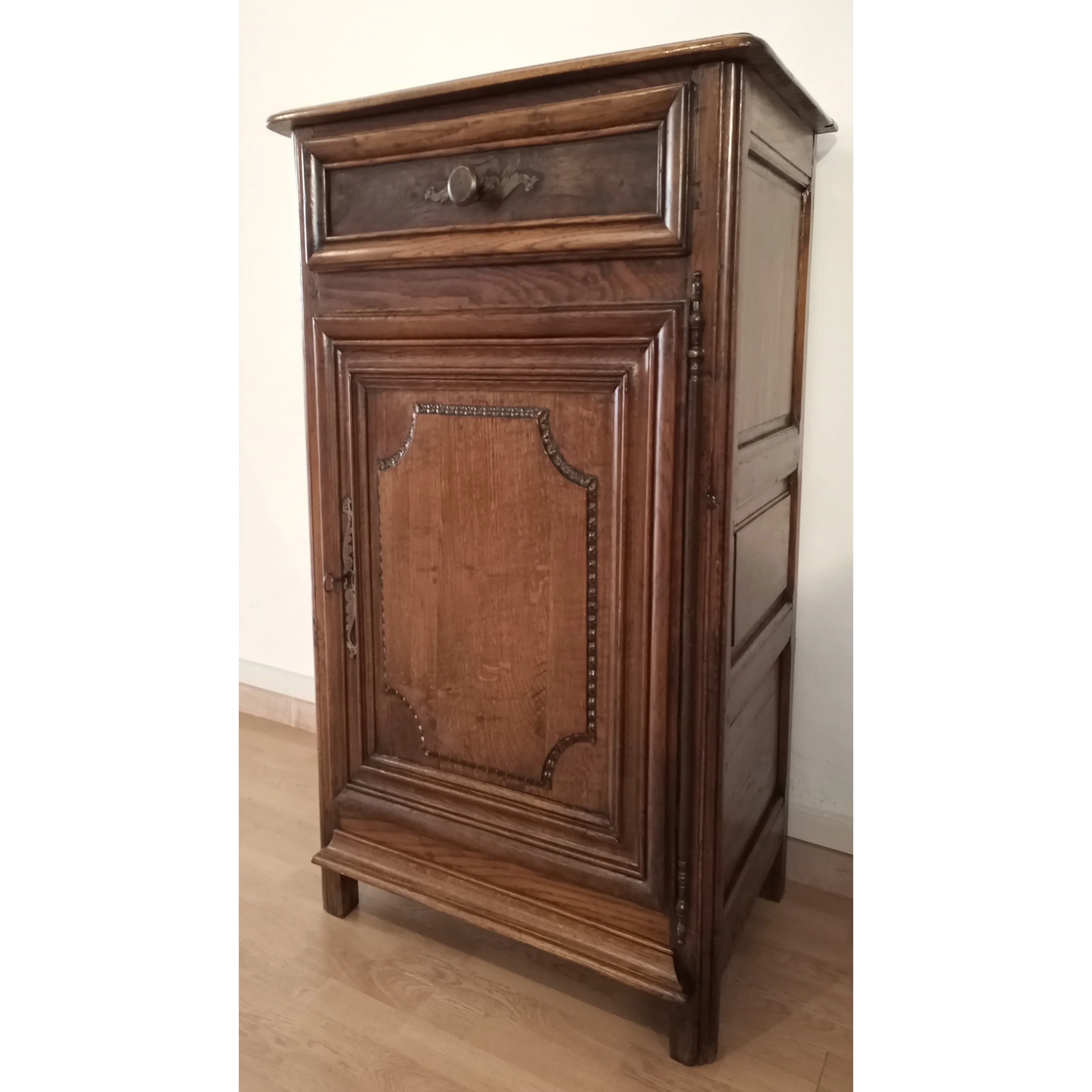 Credenza bassa 1700 vintage in legno di rovere Cassettiera in legno rustico