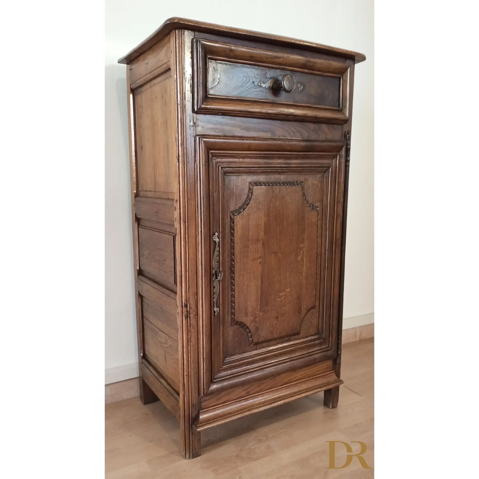 Credenza bassa 1700 vintage in legno di rovere Cassettiera in legno rustico