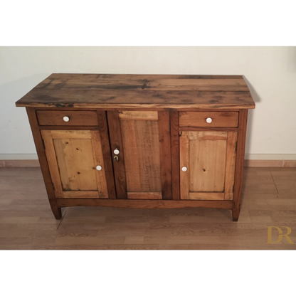 Credenza bassa in pino rustica, Sud Italia, Fine XIX° Secolo