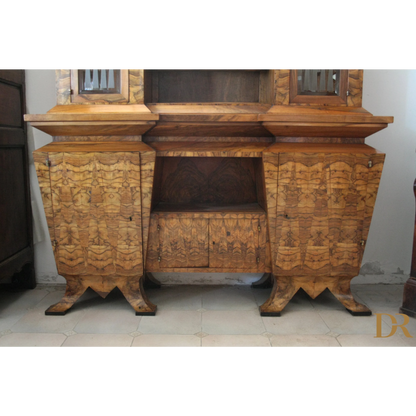 Credenza due corpi Art Decò Italia Roma, realizzata per ministro Bottai 1933