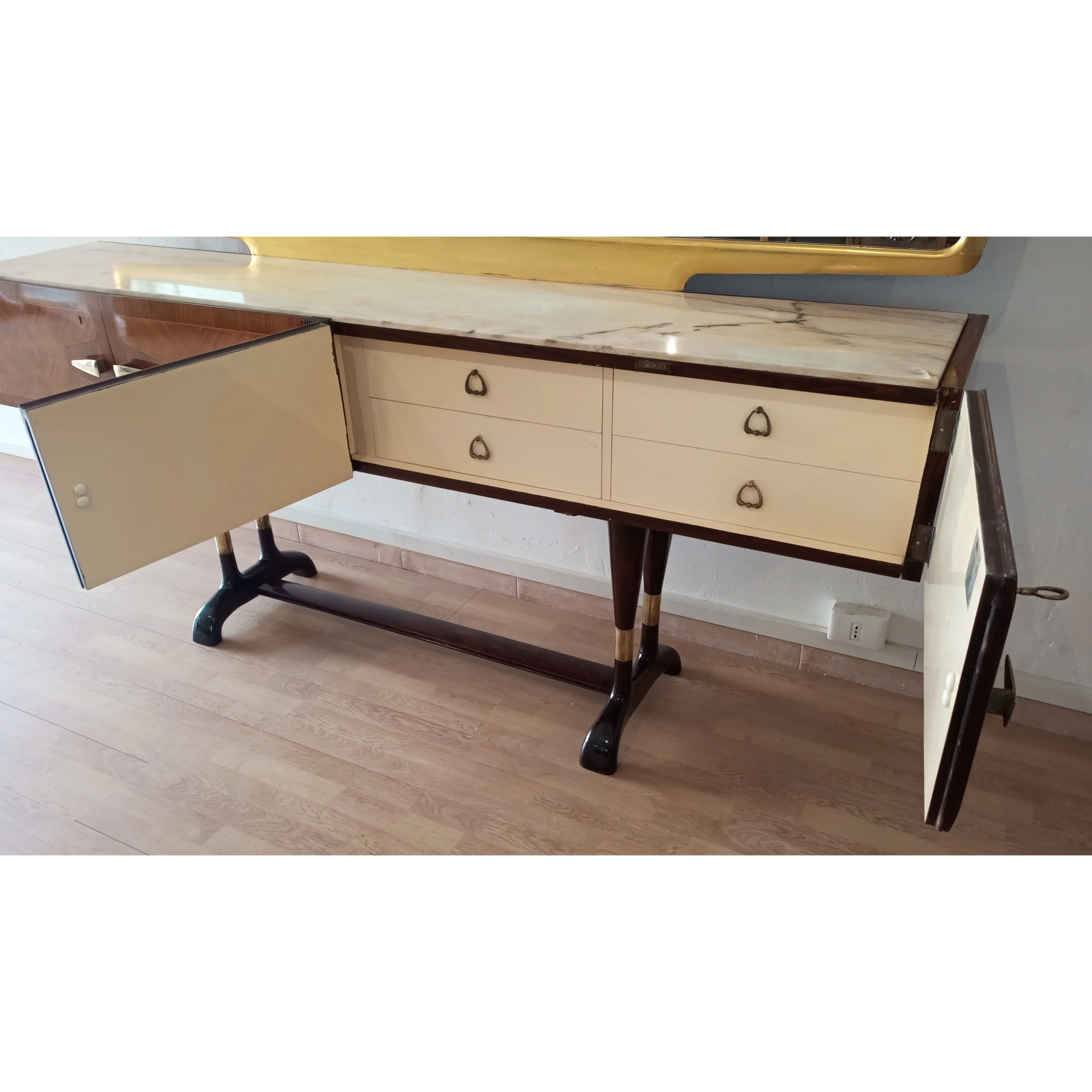 Credenza mid-century con specchio | Mobile Bar Consolle Vittorio Dassi Cecchini