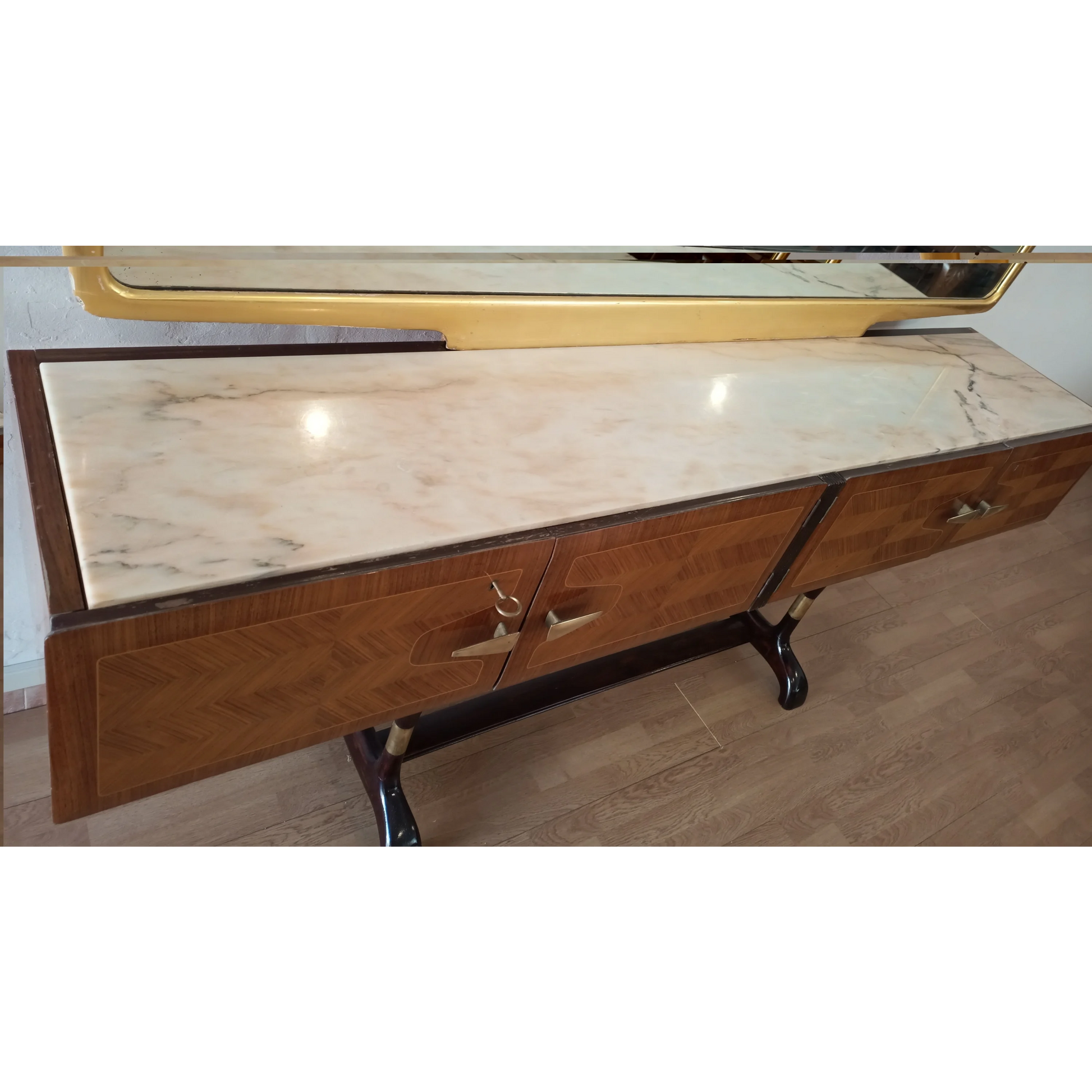 Credenza mid-century con specchio | Mobile Bar Consolle Vittorio Dassi Cecchini