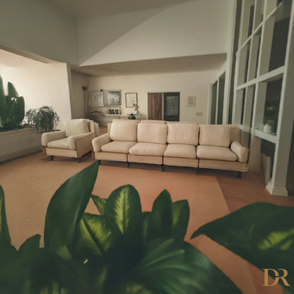 Divano modulare di Riccardo Arbizzoni per Zanotta 1978 in beige, modello Redifiori Set