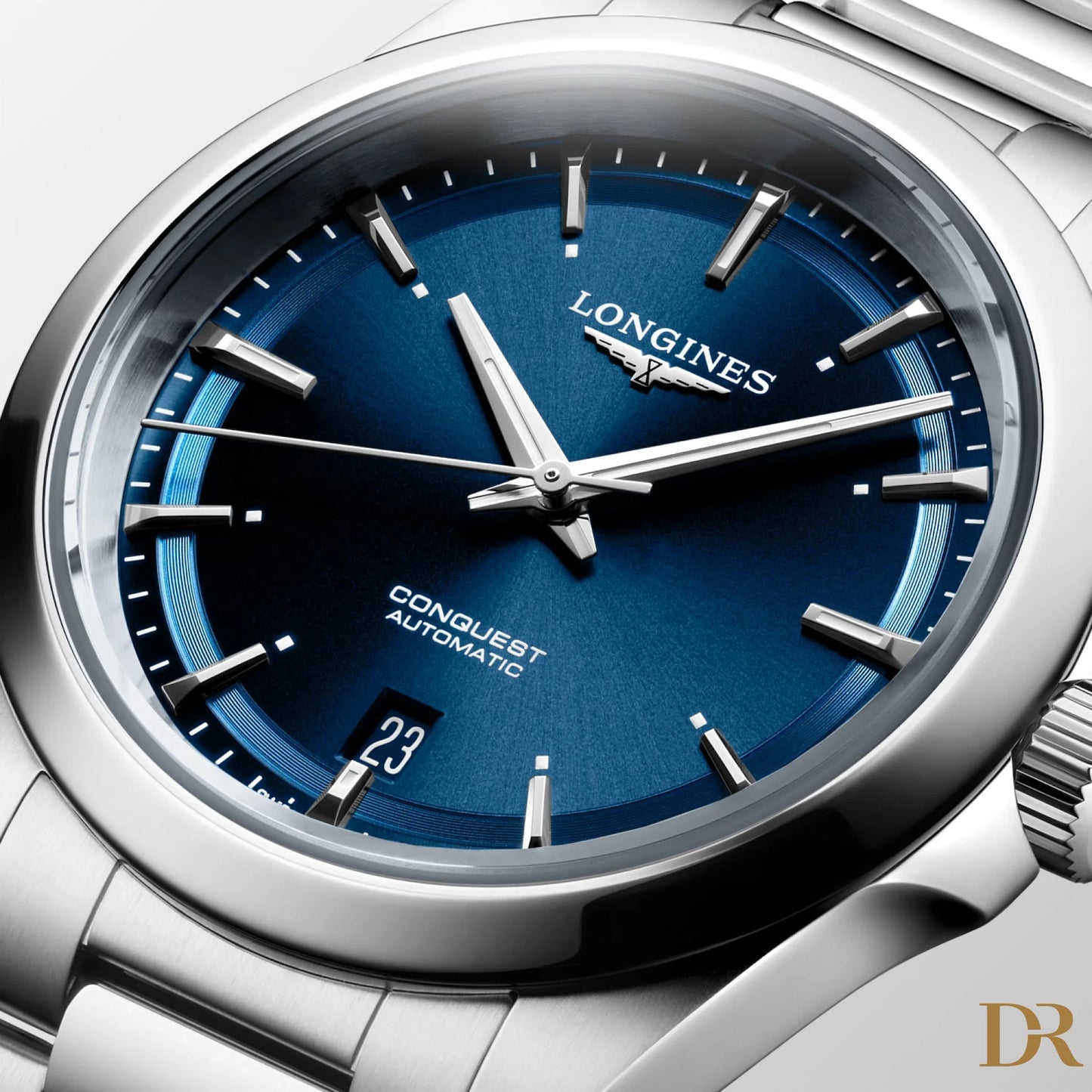 Longines orologio Conquest 38mm blu automatico acciaio L3.720.4.92.6