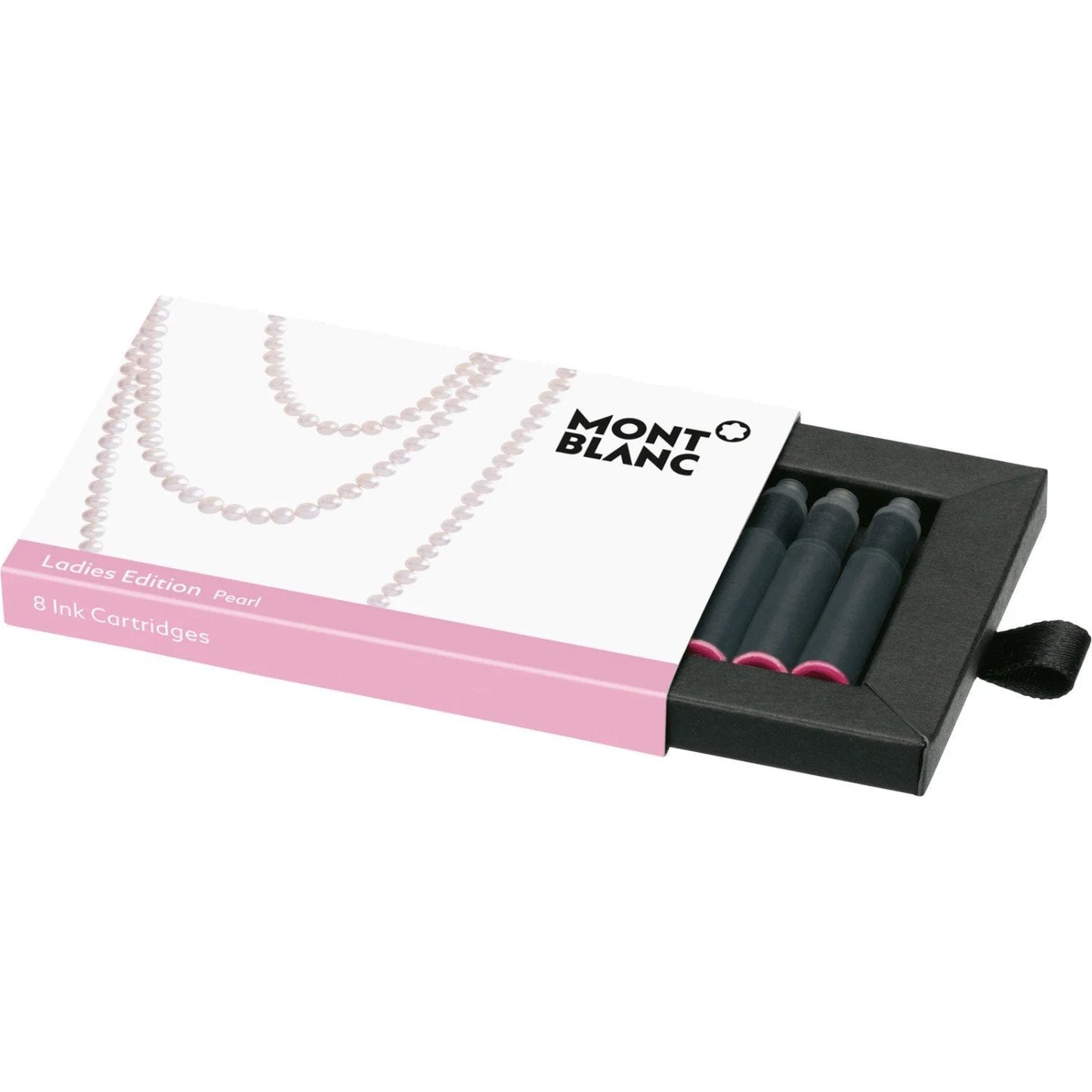 Cartucce ladies edition montblanc inchiostro pearl rosa confezione da 8 pezzi con design perlaceo elegante