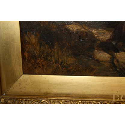 Cornice dorata ornata con dettagli intricati di Joseph Paul Pettitt e George Young