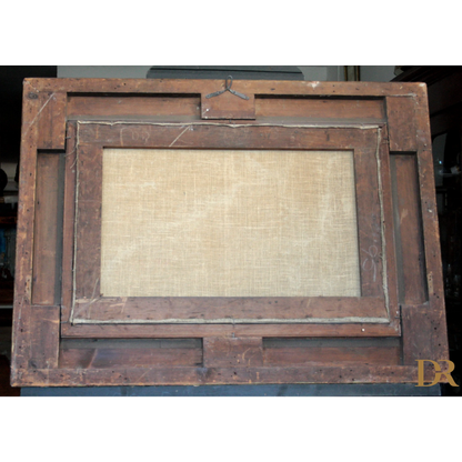 Antico telaio in legno con tessuto intrecciato di Joseph Paul Pettitt, XIX secolo