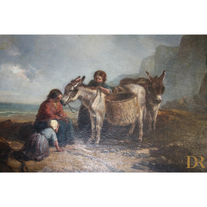 Cestino in fibra naturale con manici, attribuito a Joseph Paul Pettitt, XIX secolo