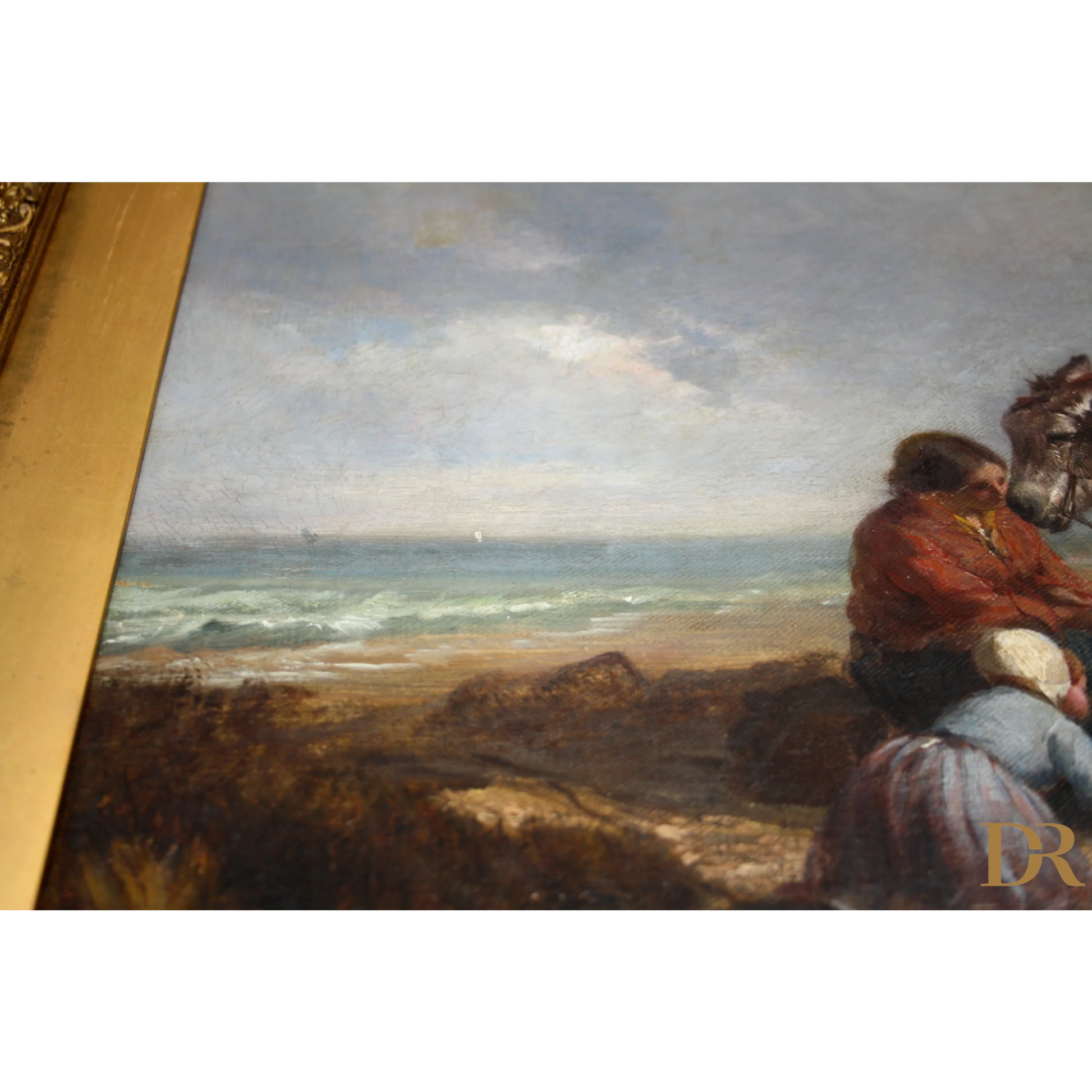 Giacca in pelle marrone con bottoni d’oro e colletto in pelliccia di Joseph Paul Pettitt