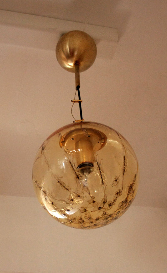 Lampadario a sospensione di La Murrina in vetro soffiato, design italiano casa anni 70