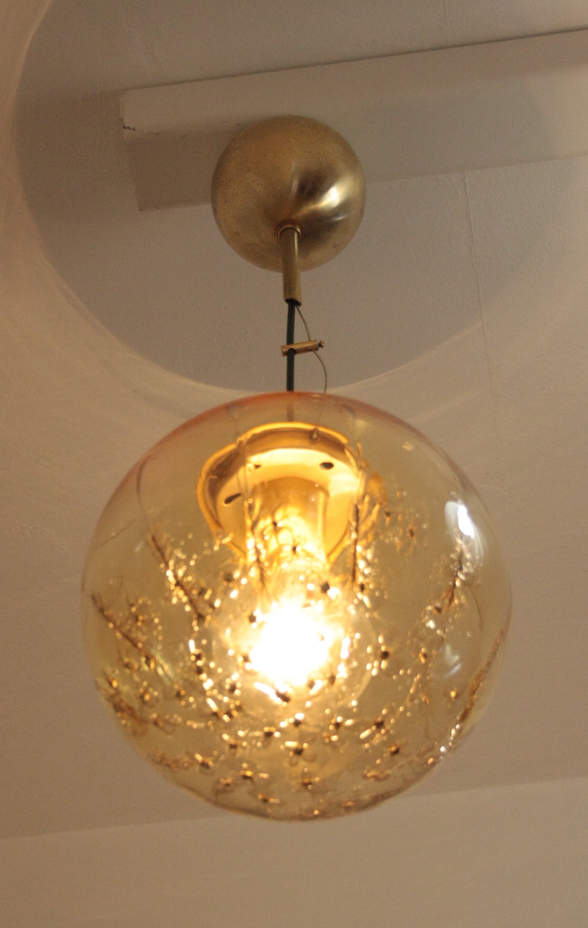 Lampadario a sospensione di La Murrina design italiano in vetro soffiato per casa anni 70