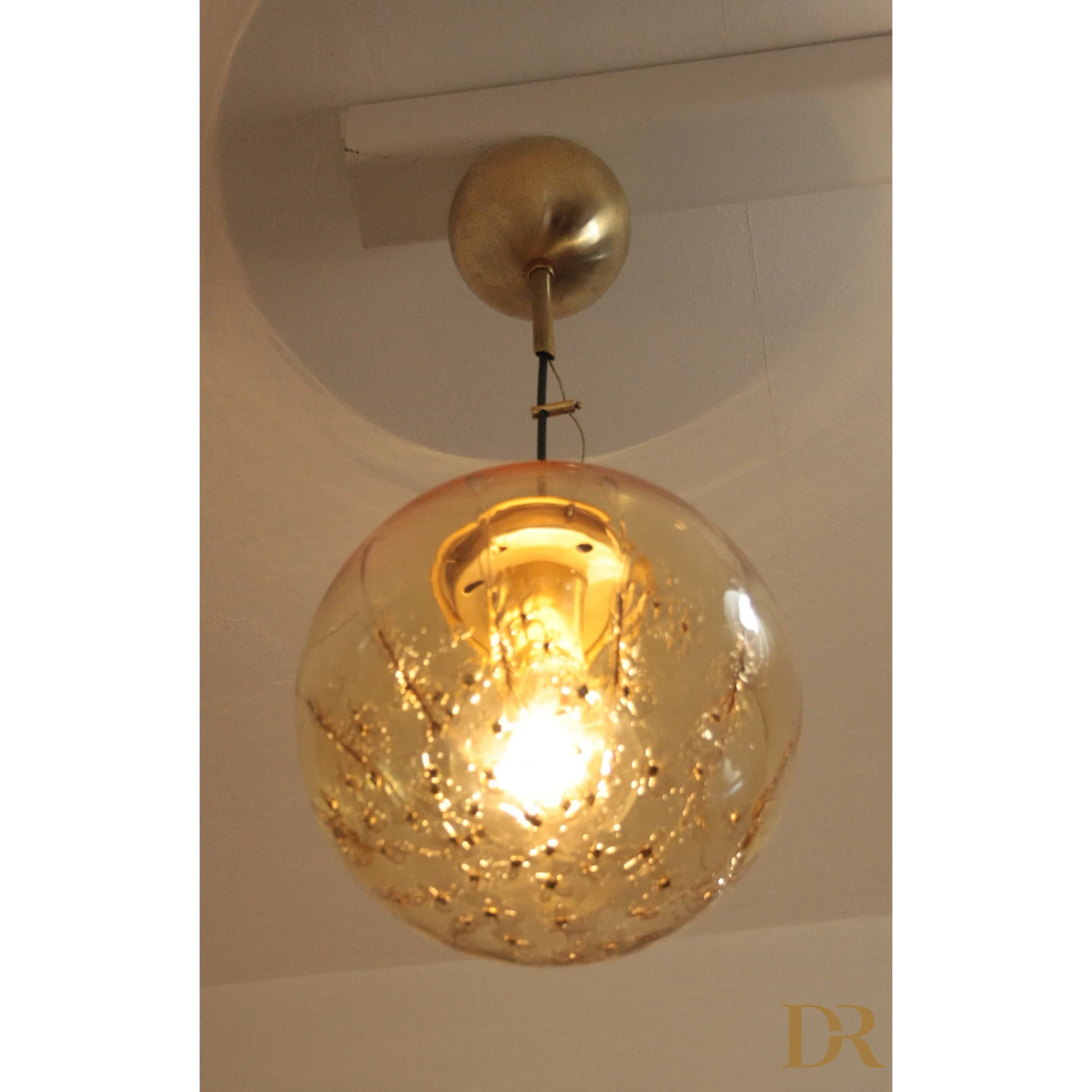 Lampadario a sospensione di La Murrina design italiano in vetro soffiato per casa anni 70