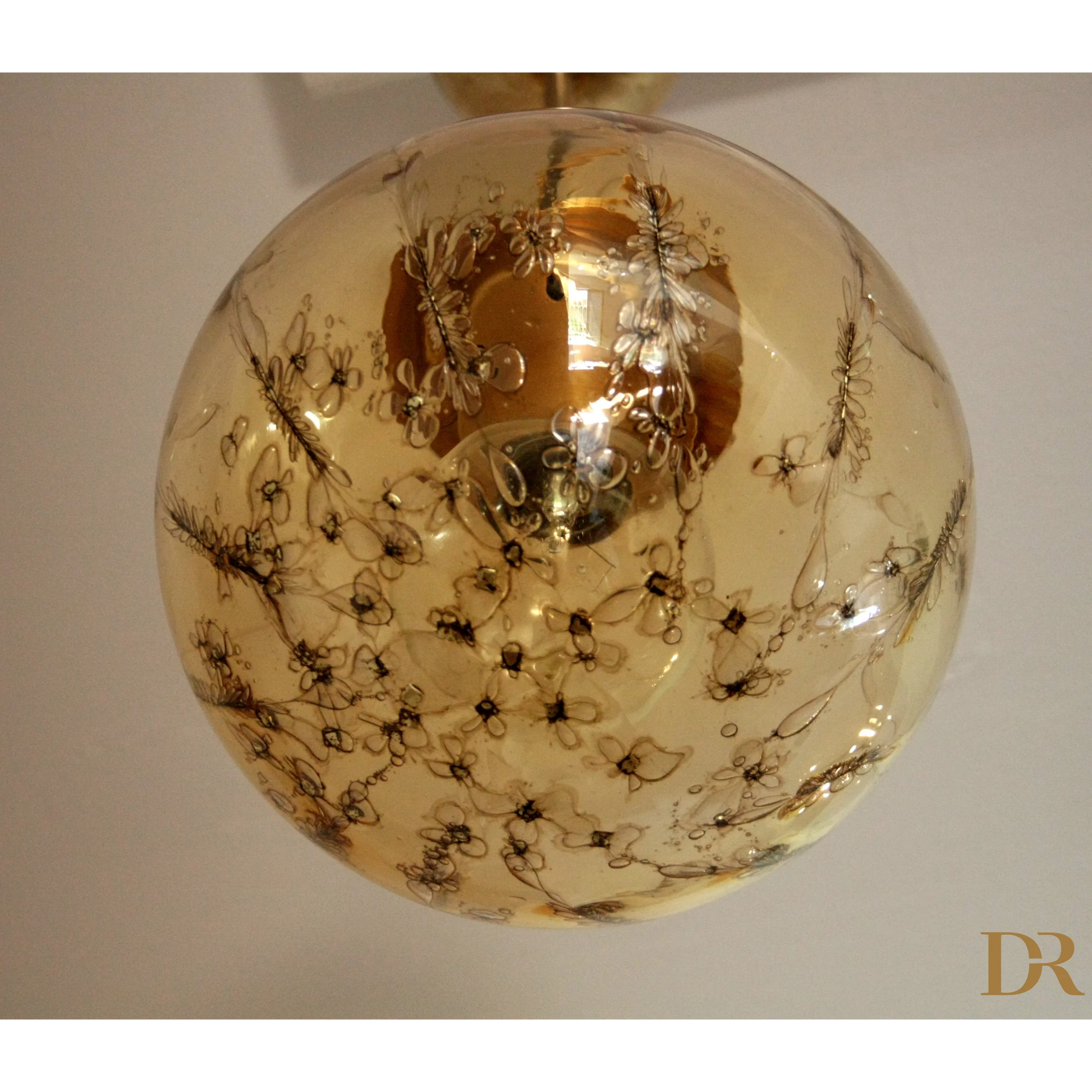 Lampadario a sospensione di La Murrina in vetro soffiato con design italiano casa anni 70