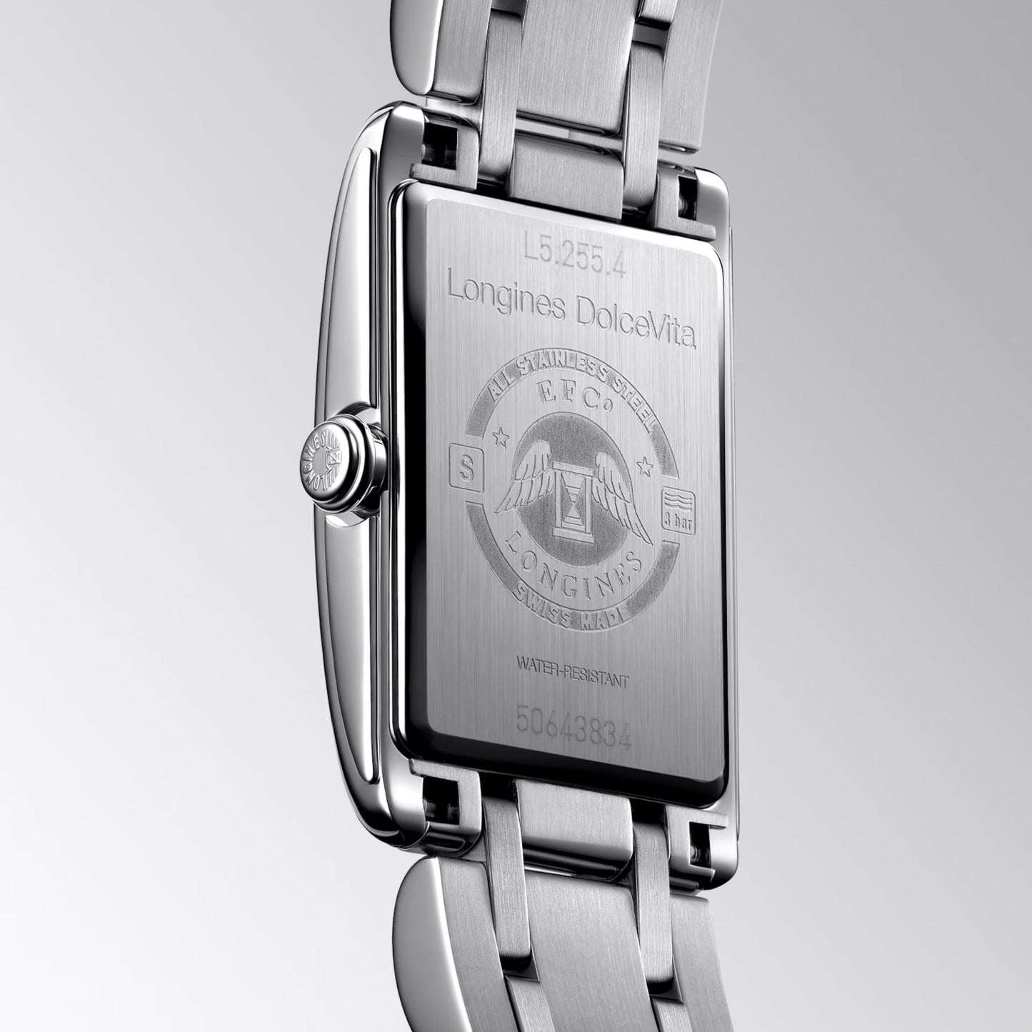 Montre Longines DolceVita 20,80 x 32 mm, acier argenté, quartz L5.255.4.71.6