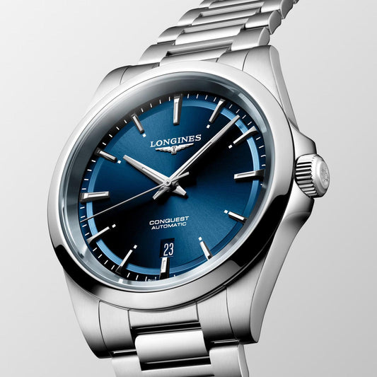 Longines orologio Conquest 2023 41mm blu automatico acciaio L3.830.4.92.6