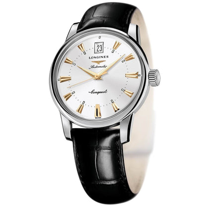 Longines orologio Conquest Heritage 40mm argento automatico acciaio L1.645.4.75.4
