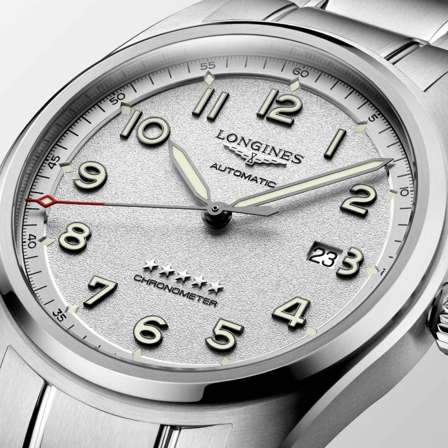 Longines orologio Longines Spirit 42mm argento automatico acciaio L3.811.4.73.6